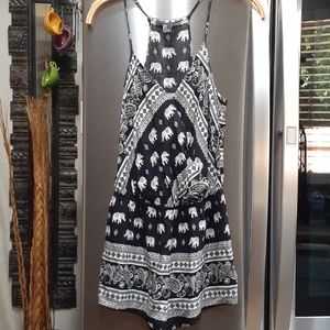 Elephant One piece Tank Shorts Jumpsuit